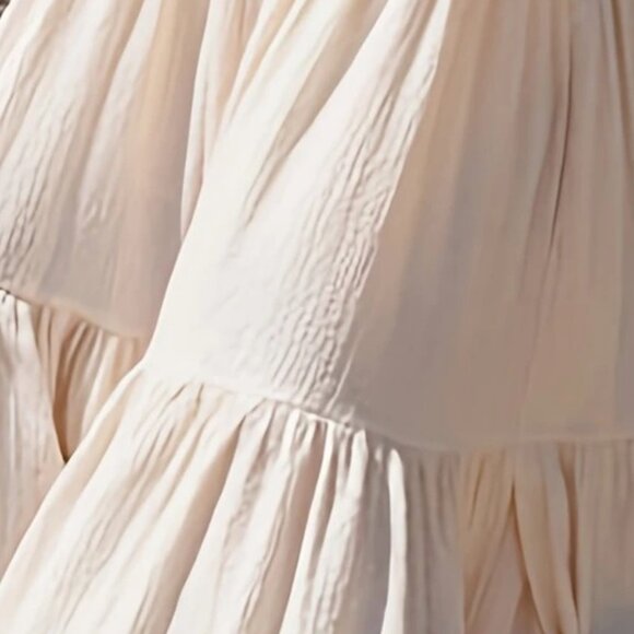 Cream Spaghetti Straps Tiered Maxi Dress - Picture 6 of 7